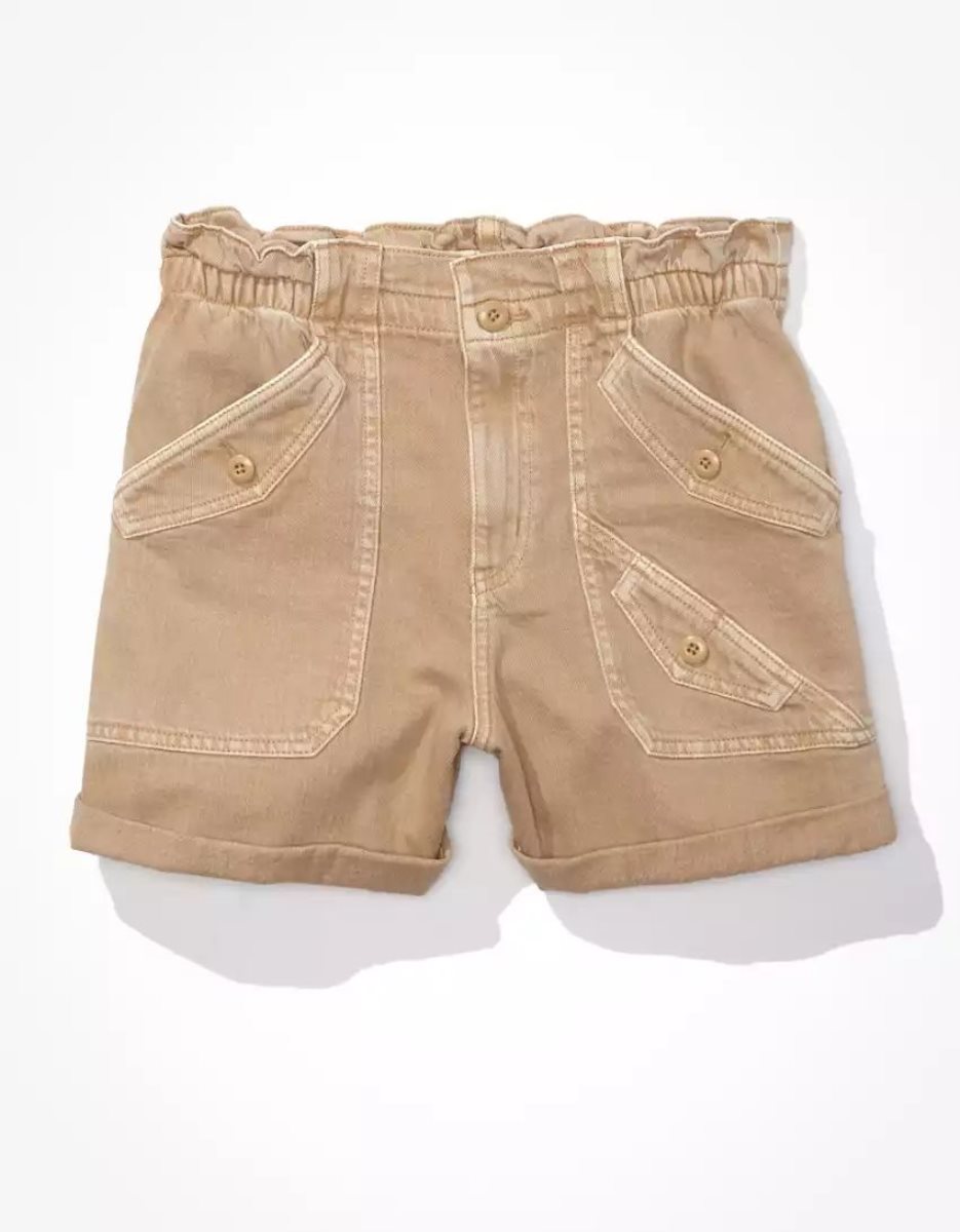 Shorts American Eagle AE Stretch Highest Taille Baggy Utility Marron Femme | HVU-36871445